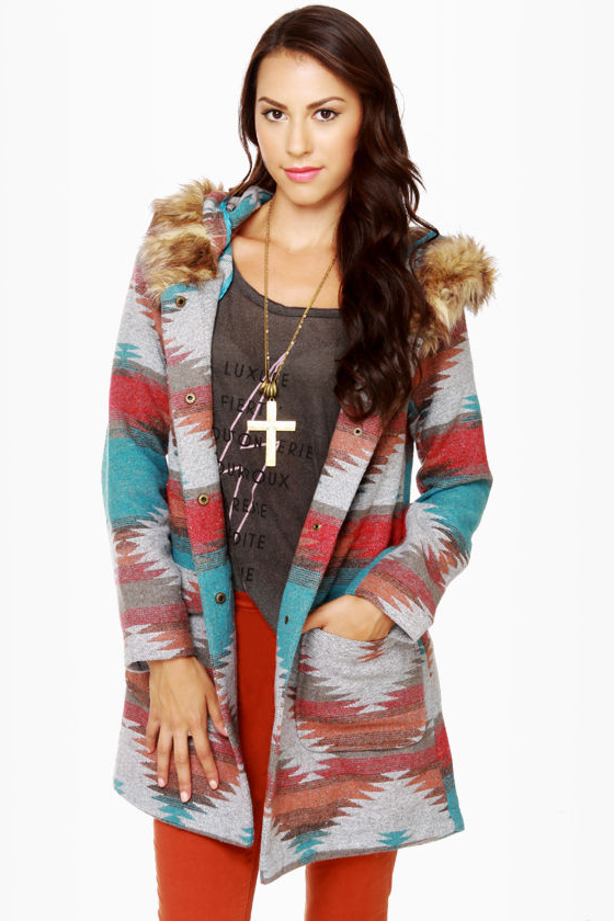 BB Dakota Koa Southwest Print Coat
