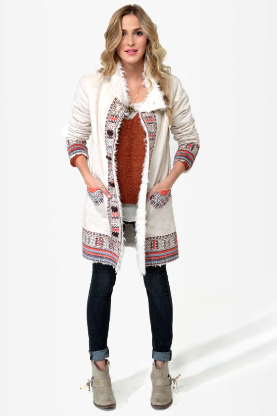 Billabong Zippora Cream Print Jacket
