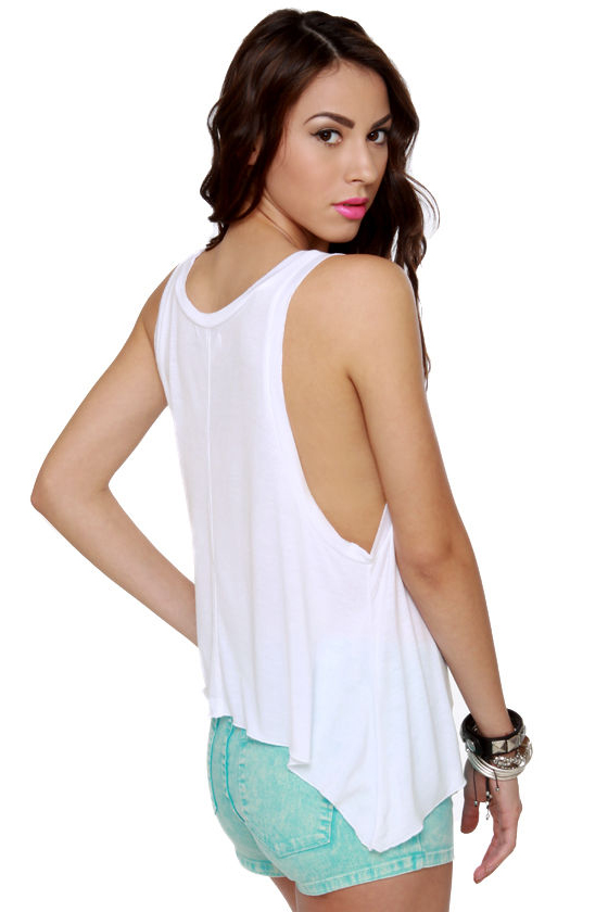 Billabong Field Tripper White Tank Top