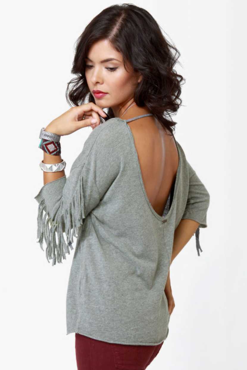 トップス acka fringe american sleeve tops fringe american sleeve tops – Acka online store