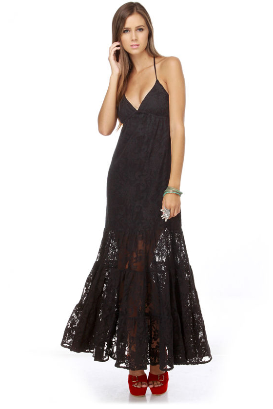 bec and bridge cedar maxi dress Cedar City Maxi Dress in Dark Willow/Black