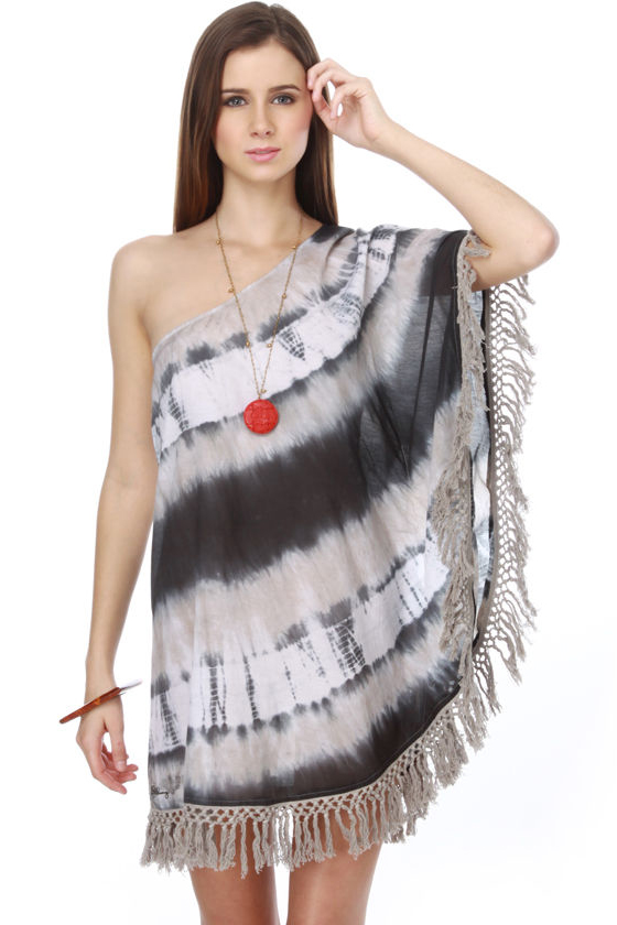 Billabong Lue Tie-Dye One Shoulder Dress