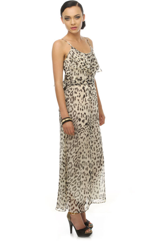 Snow Leopard Maxi Dress