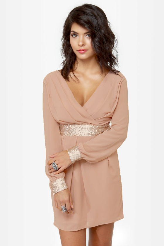 BLUSH SEQUIN SLEEVELESS MIDI DRESS-D7902