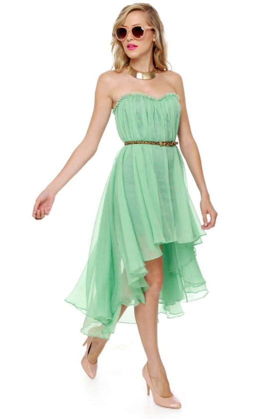 Blaque Label Dress - Mint Dress - High Low Dress - Strapless Dress ...