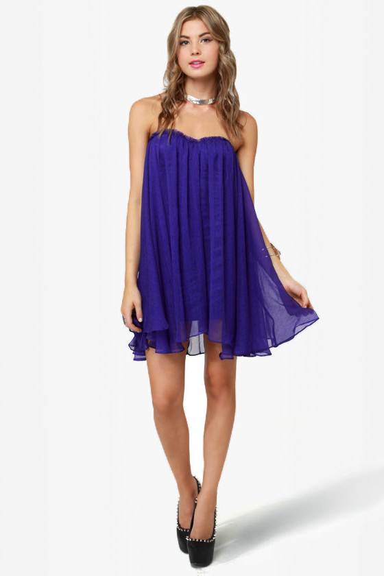 Blaque Label Anthology Strapless Royal Blue Dress