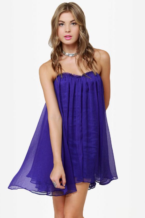 Blaque Label Anthology Strapless Royal Blue Dress