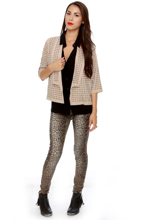 Blaque Label Studfest Studded Beige Jacket