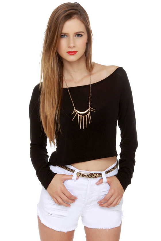 Brandy Melville John Galt Alanna Black Top