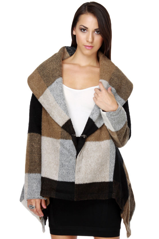 Costa Blanca Toasted Marshmallow Plaid Jacket