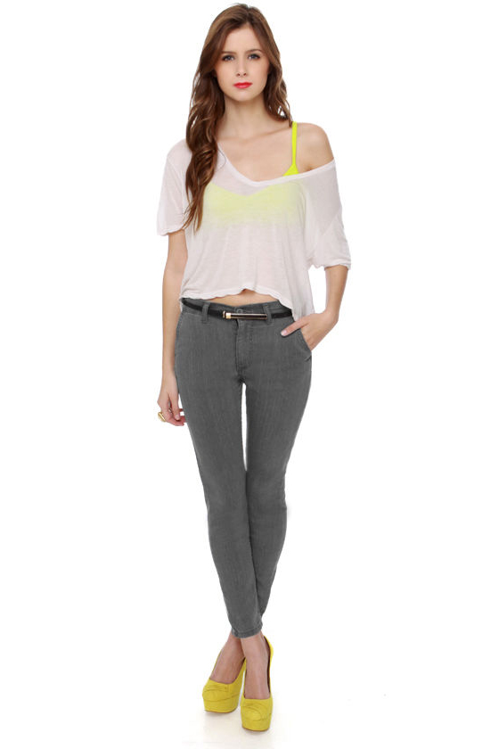 Cheap Monday Ankle Chino Grey Skinny Jeans