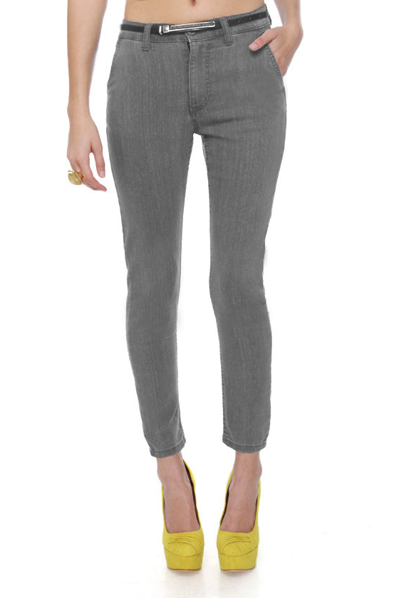Cheap Monday Ankle Chino Grey Skinny Jeans
