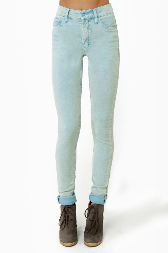 Cheap Monday Second Skin Blue Corduroy Skinny Pants