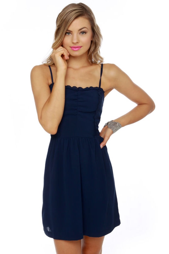 Cute Navy Blue Dress - Sleeveless Dress - $42.00 - Lulus