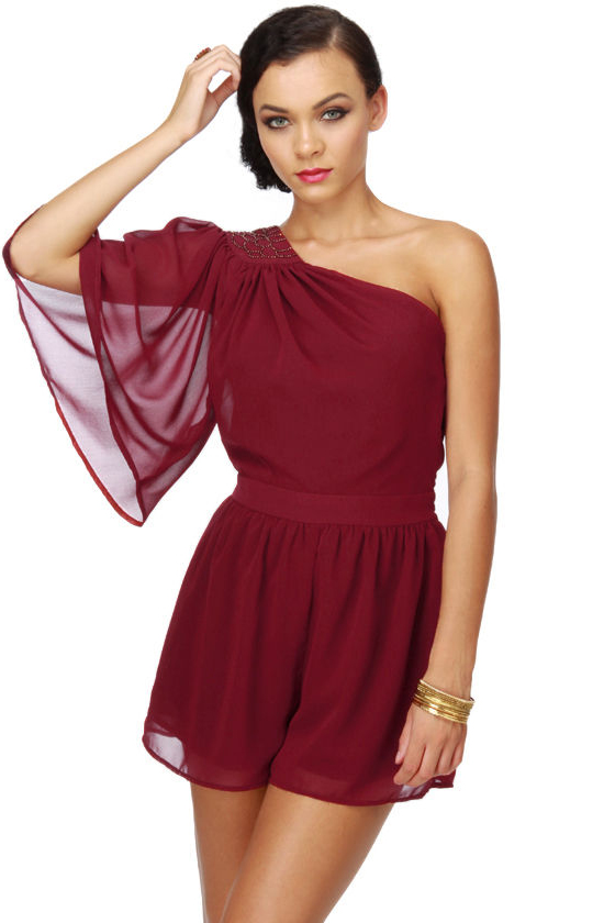 TOP PICK ROMPER - RED main image 1
