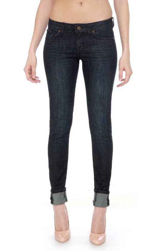 Perfect Skinny Jeans - Dark Wash Jeans - Denim Skinnies - $40.00