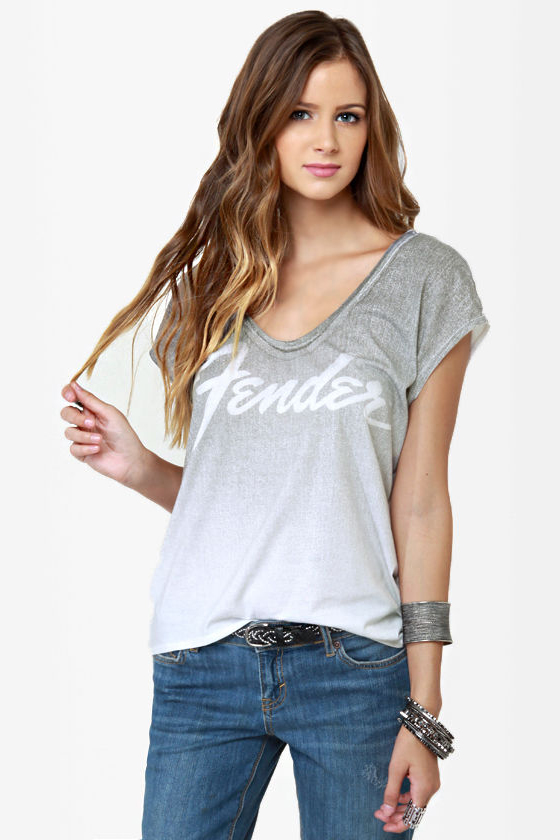 Chaser Fender White Print Tee