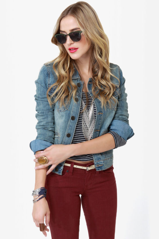 Dittos Sabrina Medium Wash Denim Jacket