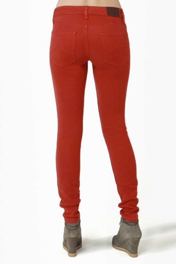 red jeggings old navy