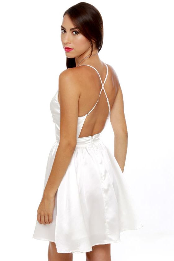 Got It Girlfriend Backless White Dress