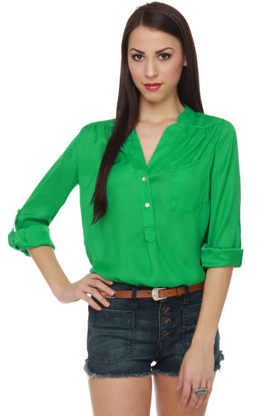 Really Rosebud Green Top