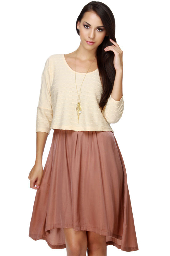 Personal Stylist Peach and Rose Pink Dress