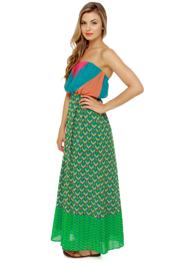 Geo Look Nice Print Maxi Dress
