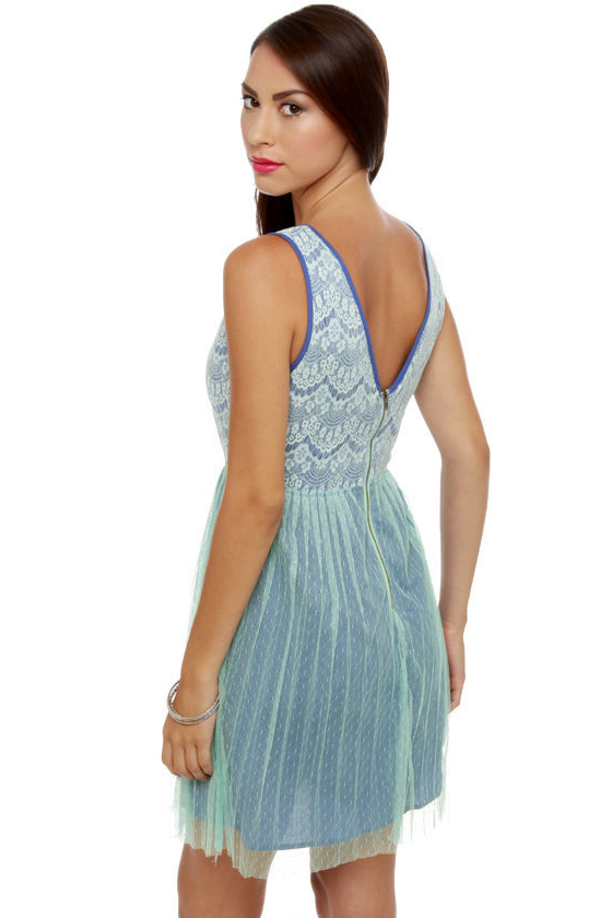 Bluebell of the Ball Blue Lace Dress