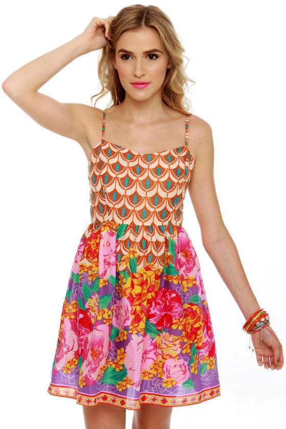 Thai Breaker Floral Print Dress