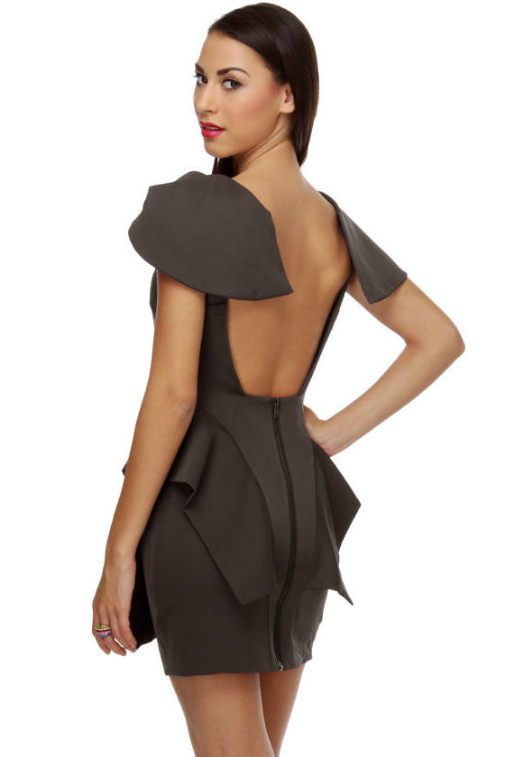 Chic-Side Street Grey Dress