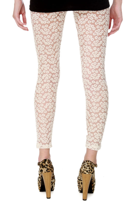 Gypsy Junkies Daisy Lace Cream Leggings