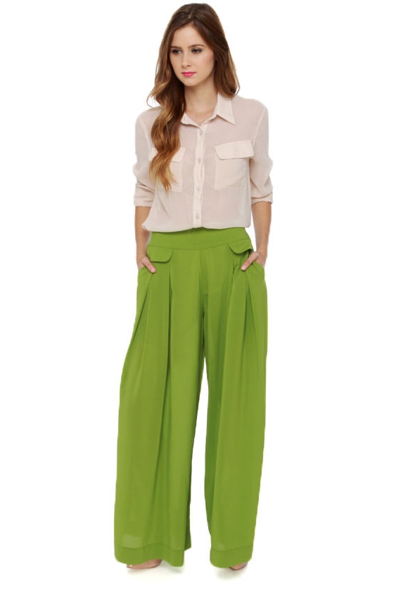 lime green pants womens