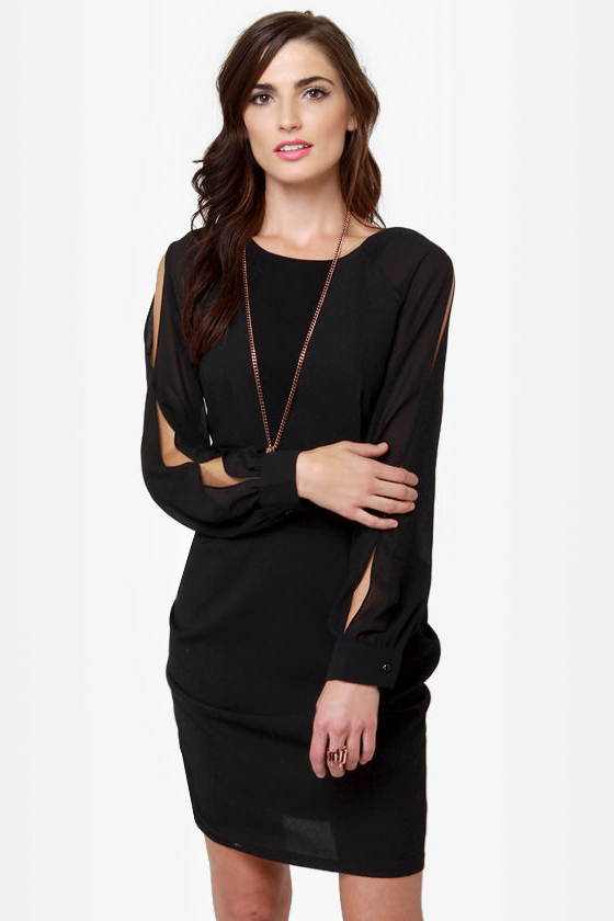 Leave Me Breathless Black Dress
