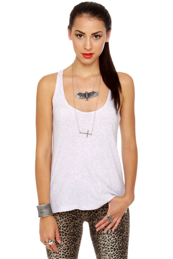 Hurley Solid Perfect Heather Grey Tank Top