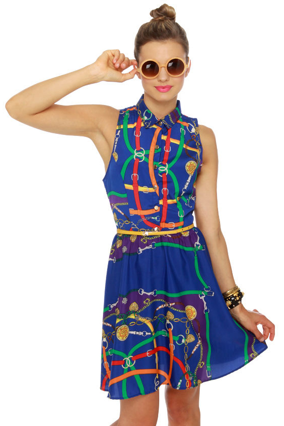 Cute Blue Dress - Print Dress - Sleeveless Dress - $37.00 - Lulus