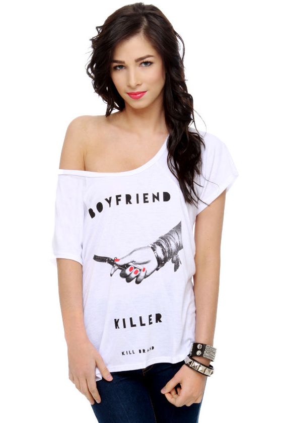 Kill Brand Boyfriend Killer White Tee