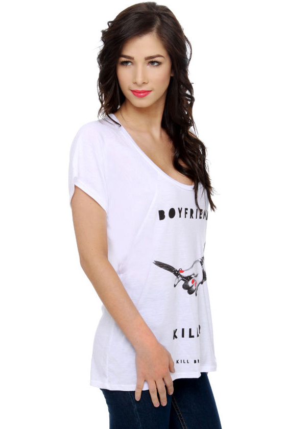 Kill Brand Boyfriend Killer White Tee