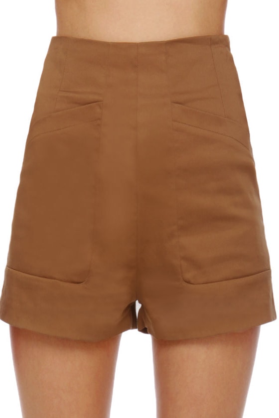 brown shorts womens