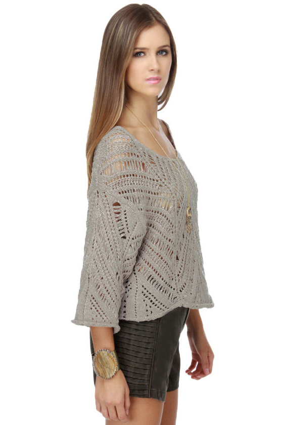 See You Next Fall Taupe Crop Top