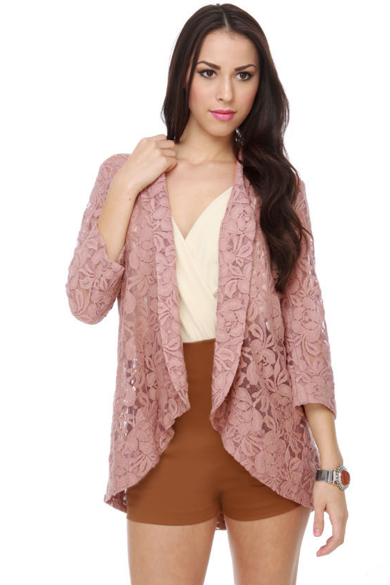 English Estates Lace Pink Blazer