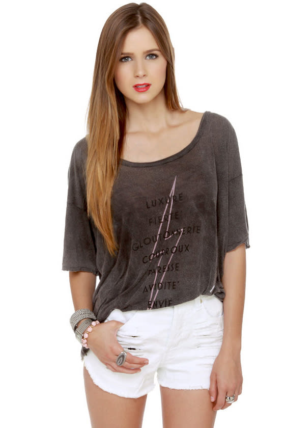 Mink Pink Slasher Flick White Cutoff Jean Shorts