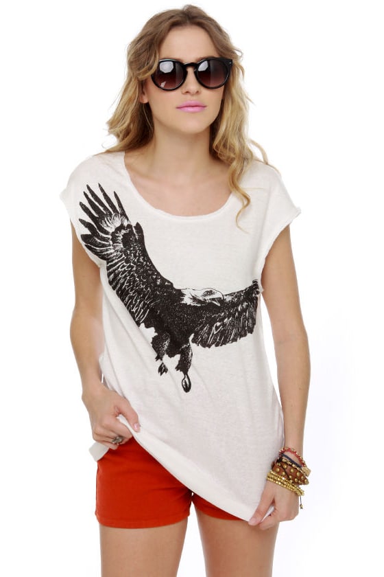 Somedays Lovin' Eagle Print White Top