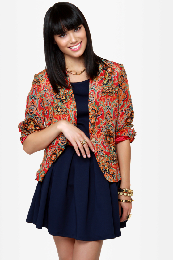 Bollywood Calling Paisley Print Blazer
