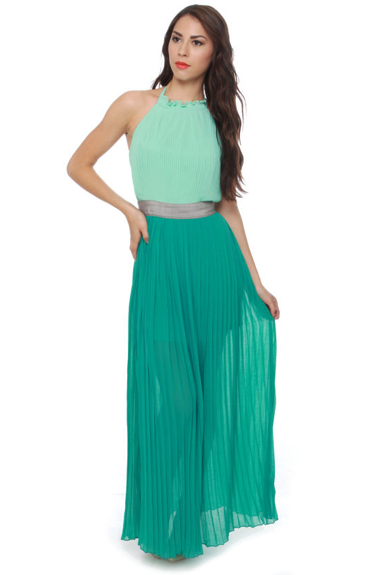 Entertain-Mint Tonight Mint Green Maxi Dress