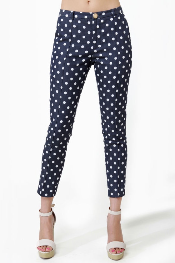 colorful polka dot pants