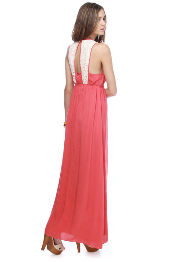 Pura Vida Coral Maxi Dress