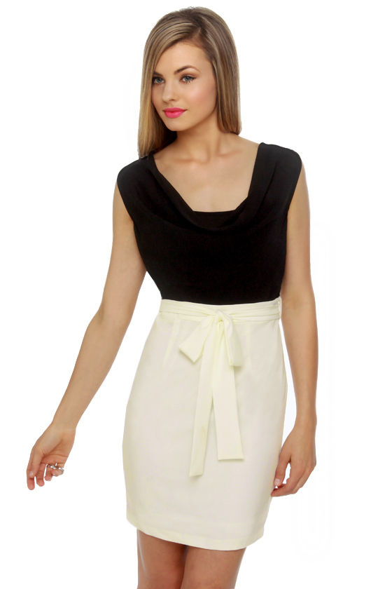 Good Show Black and White Dress
