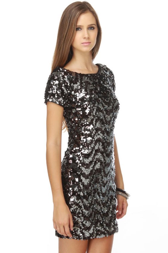Law of Gravity Sequin Dress