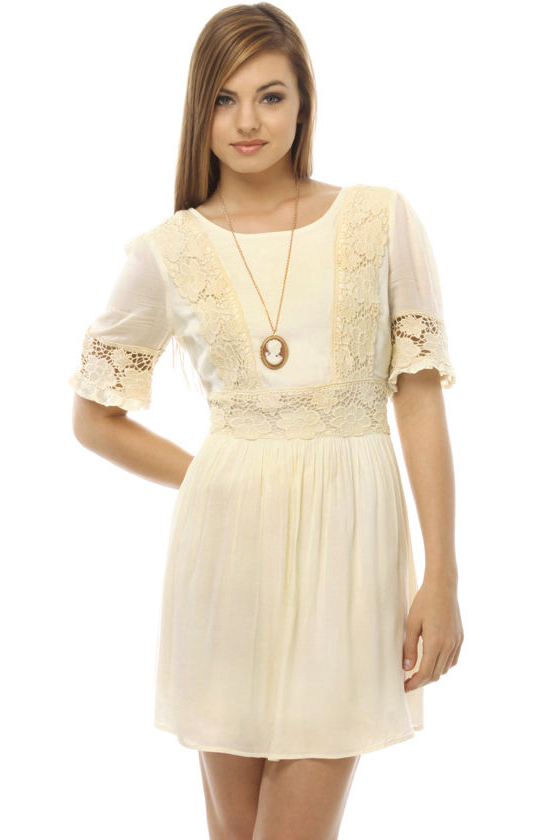 Sonnet for Adora Ivory Dress