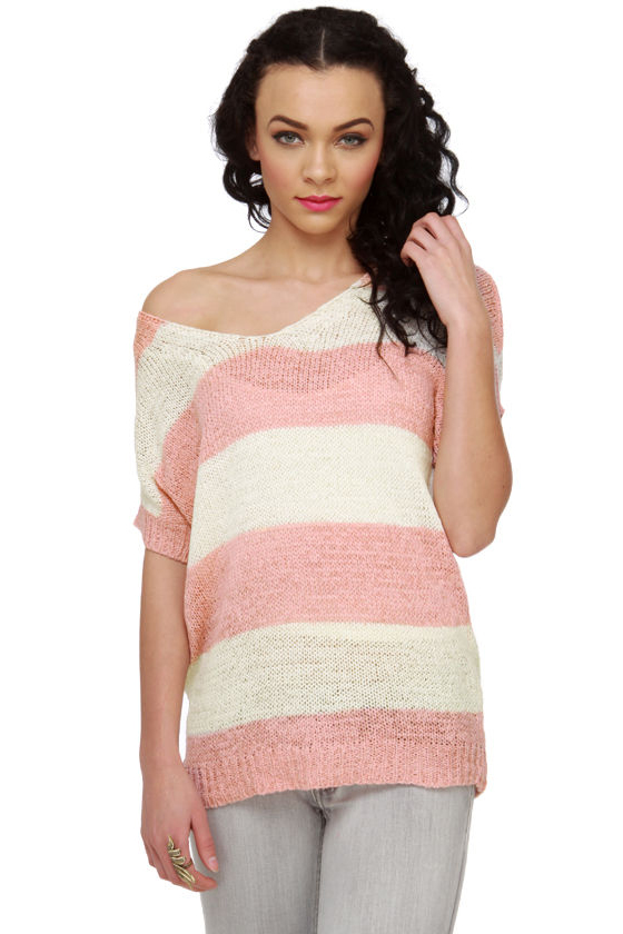 Ice Cream Cake Striped Sweater Top